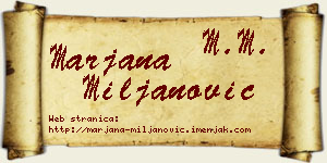Marjana Miljanović vizit kartica